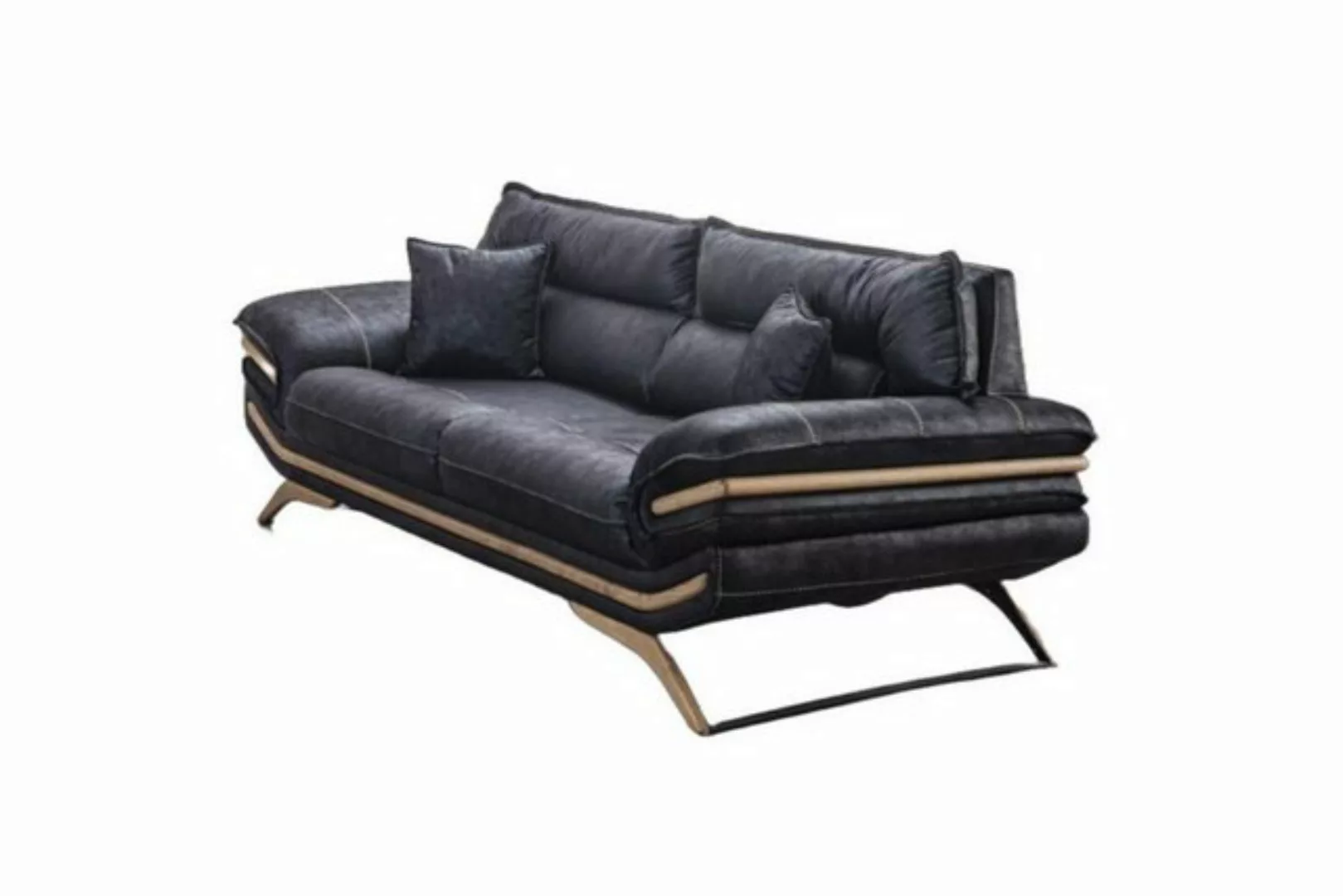 Xlmoebel Sofa Elegantes Sofa in Schwarz für luxuriöses Wohnzimmer, 1 Teile, günstig online kaufen