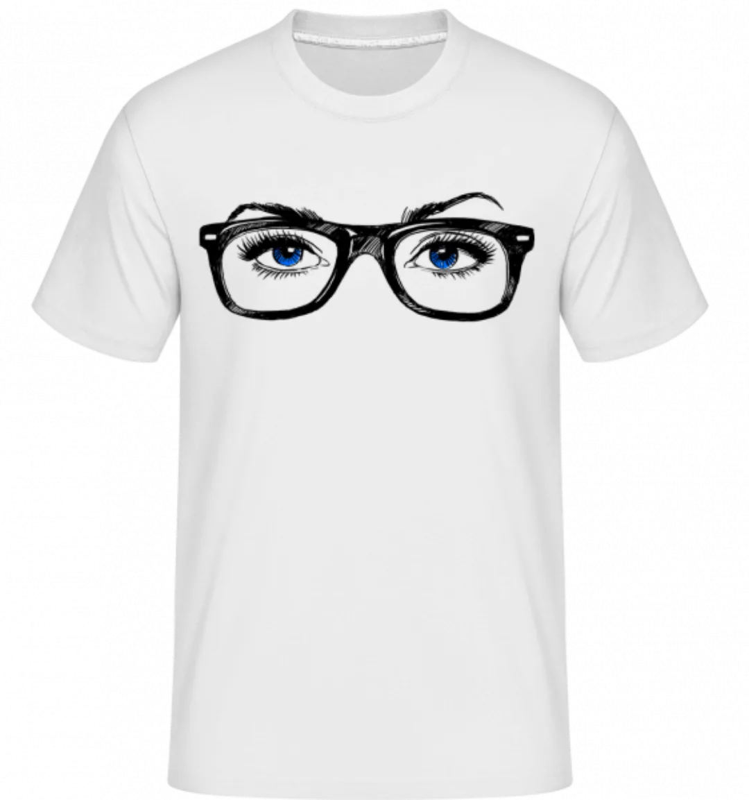 Hipster Augen Blau · Shirtinator Männer T-Shirt günstig online kaufen