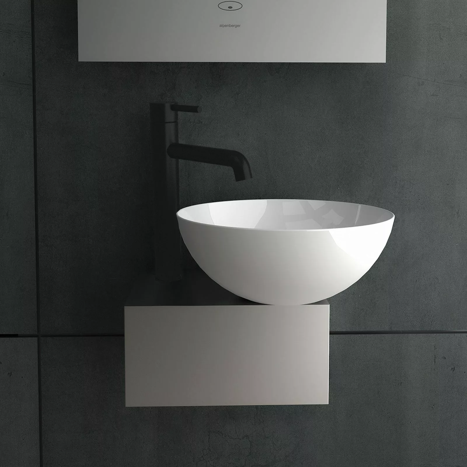 Alpenberger Aufsatzwaschbecken Gäste WC Waschbecken Klein günstig online kaufen
