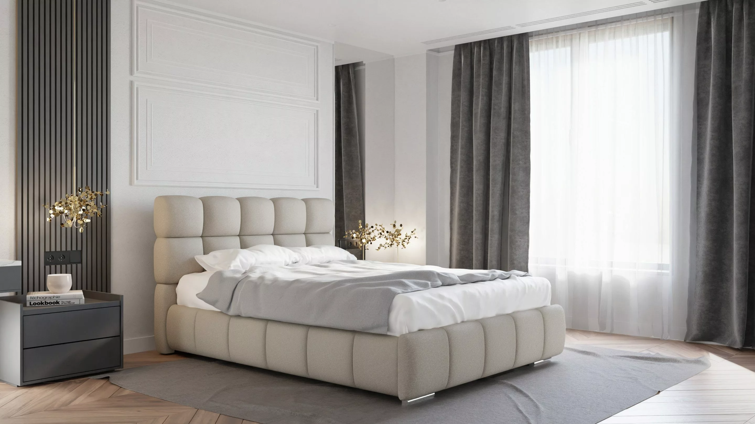 PANDA MÖBEL GmbH Polsterbett BLISS Luxus-Bett günstig online kaufen