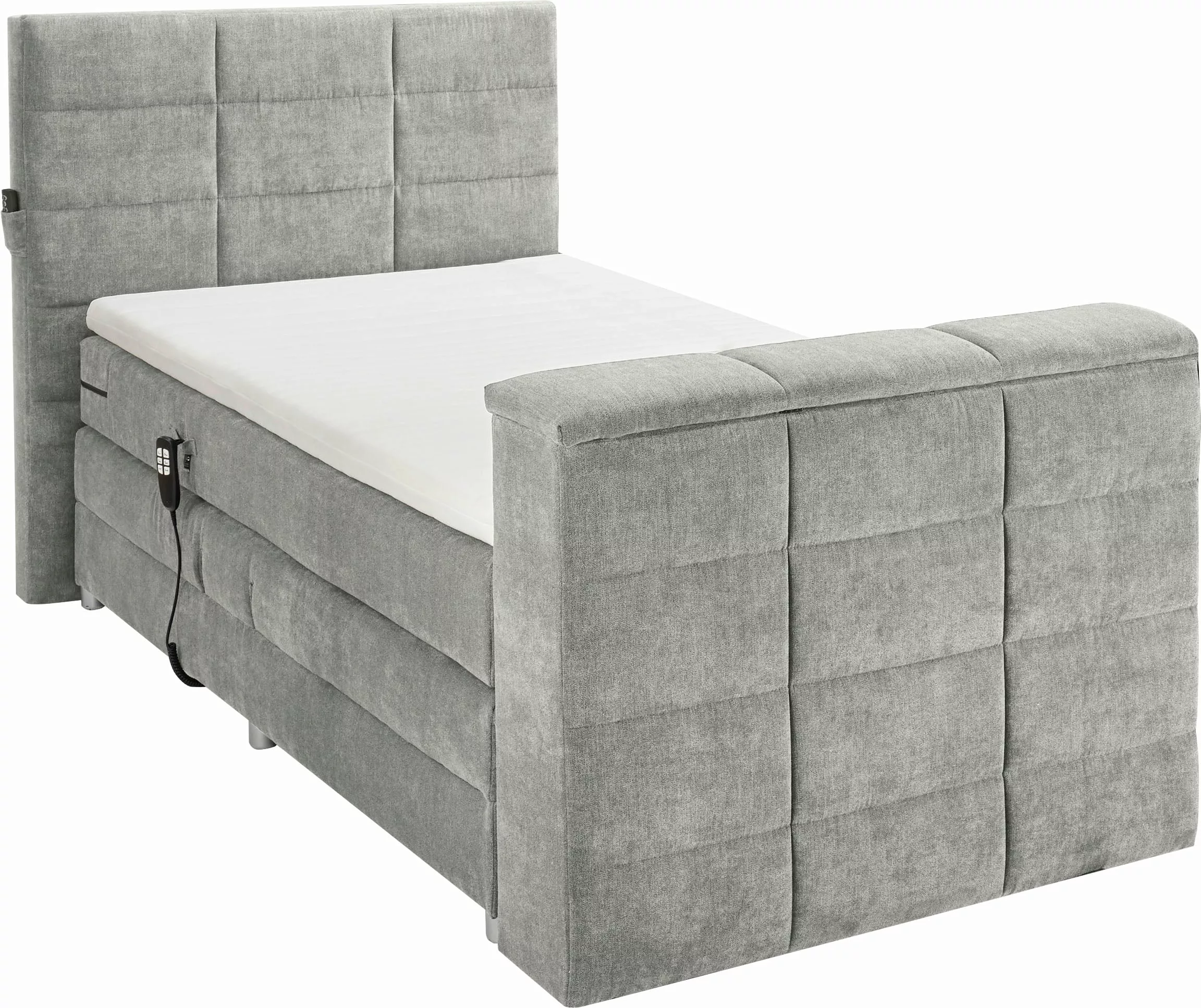 ED EXCITING DESIGN Boxspringbett "Denver", inkl. Motorverstellung, Duo-Matr günstig online kaufen