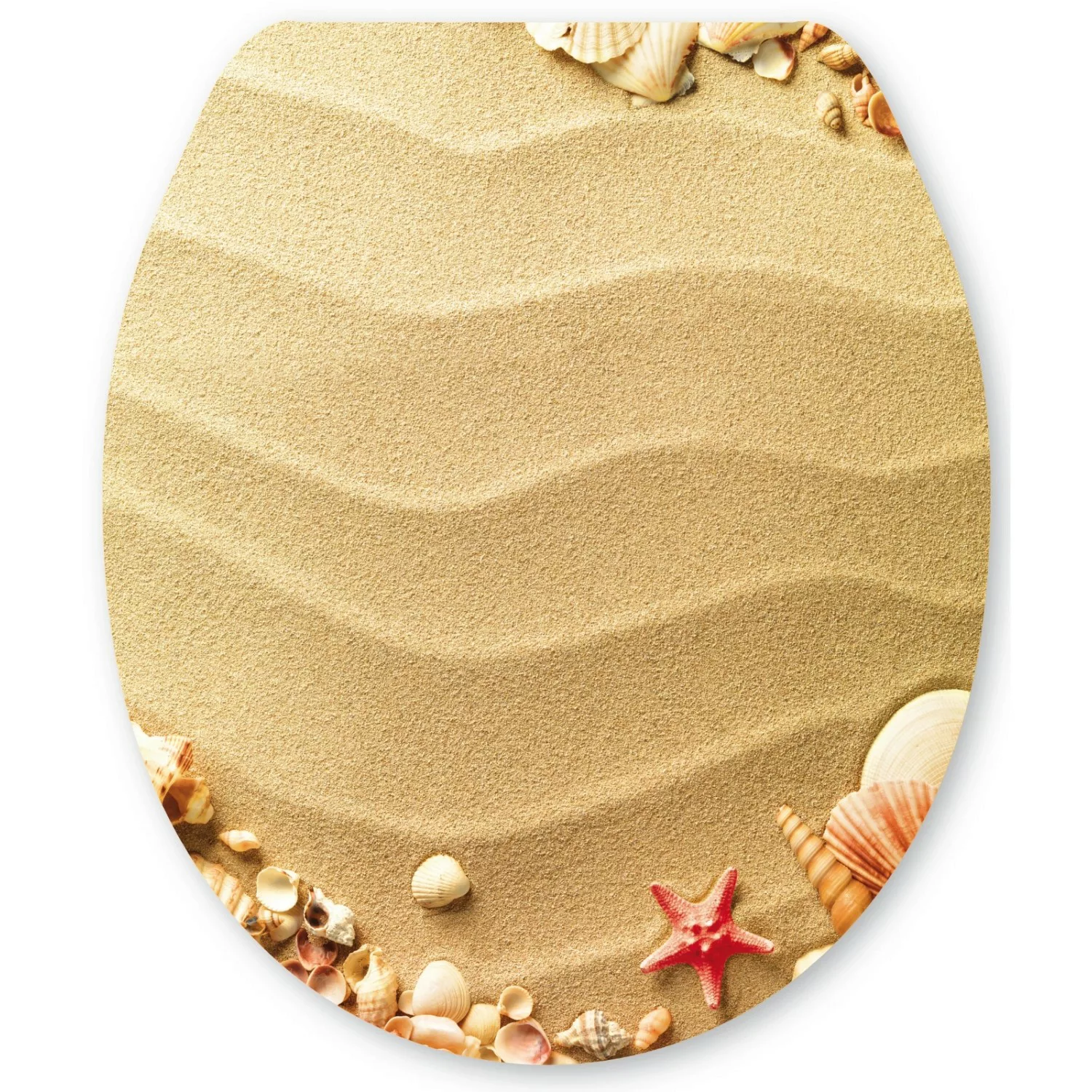 Calmwaters WC Sitz Motiv Muschelstrand Absenkautomatik Holzkern 26LP2820 günstig online kaufen