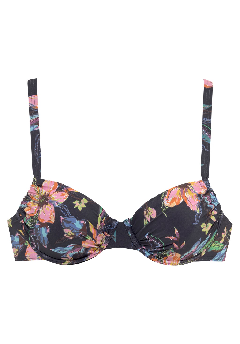 LASCANA Bügel-Bikini-Top "Malia", mit tropischem Print günstig online kaufen