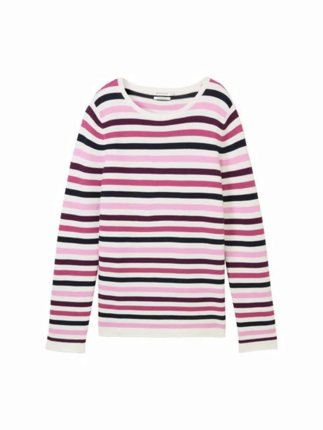 TOM TAILOR Strickpullover sweater new ottoman, berry knit stripe design günstig online kaufen