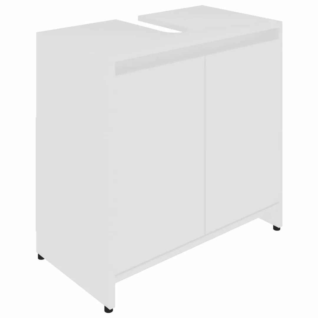 Vidaxl Badezimmerschrank Weiß 60x33x61 Cm Spanplatte günstig online kaufen
