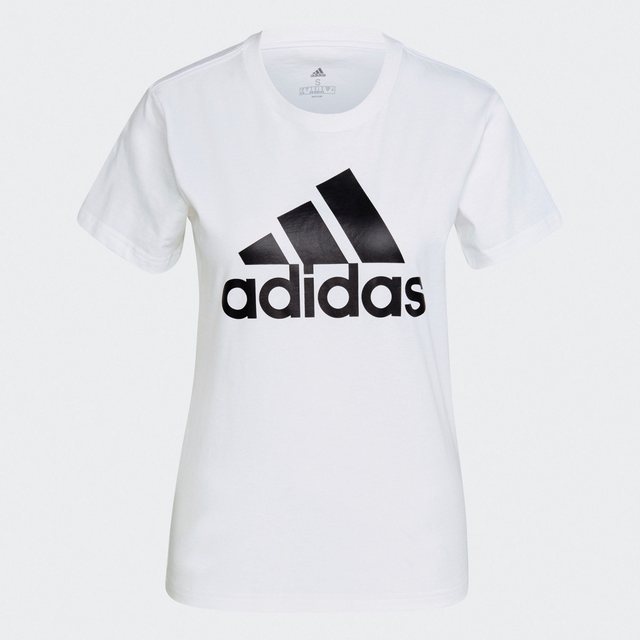 adidas Sportswear T-Shirt Essentials Loungewear Logo Damen T-Shirt weiß/sch günstig online kaufen