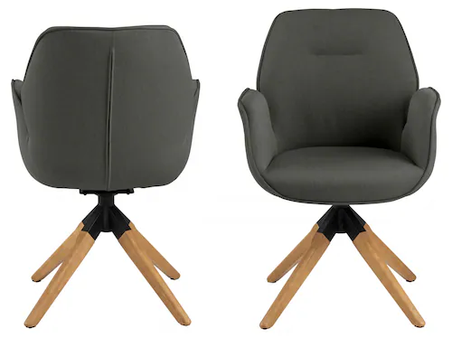 ACTONA GROUP Esszimmerstuhl »Alma«, 1 St., Polyester, mit eleganten Kedern, günstig online kaufen