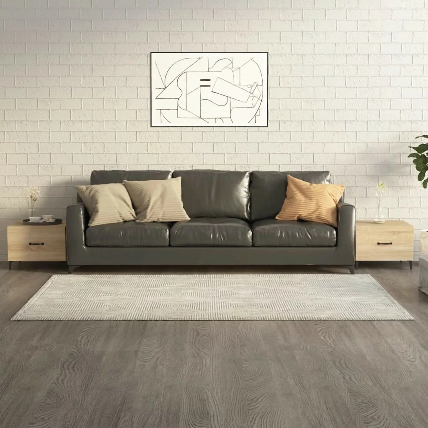 vidaXL Couchtische mit Metallbeinen 2 Stk. Sonoma-Eiche 50x50x40 cm günstig online kaufen