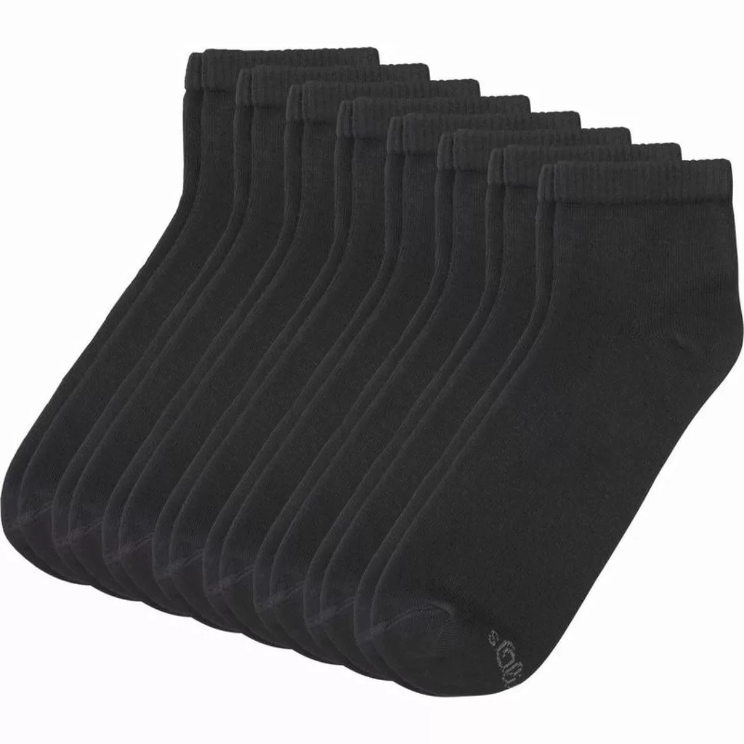 s.Oliver Unisex Socken, 8er Pack - Quarter, einfarbig Schwarz 35-38 günstig online kaufen