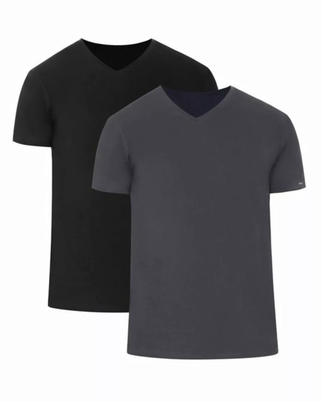 Cornette T-Shirt Herren T-Shirts mit V-Ausschnitt 2er Pack CR067 (1-tlg) günstig online kaufen