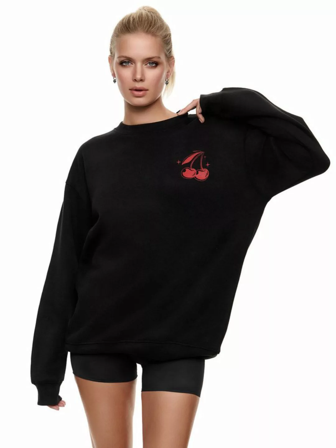 Worldclassca Sweatshirt Worldclassca Oversized Sweatshirt Print Langarm Pul günstig online kaufen