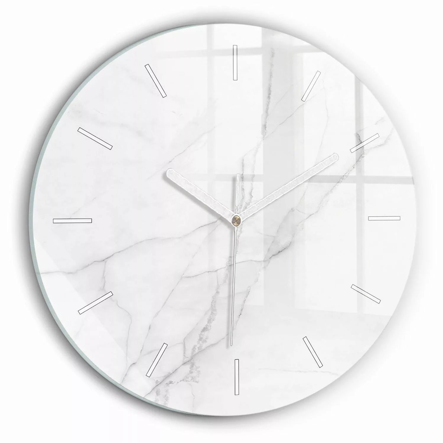 Tulup Wanduhr Dekorative Glasuhr Marmor Runde günstig online kaufen