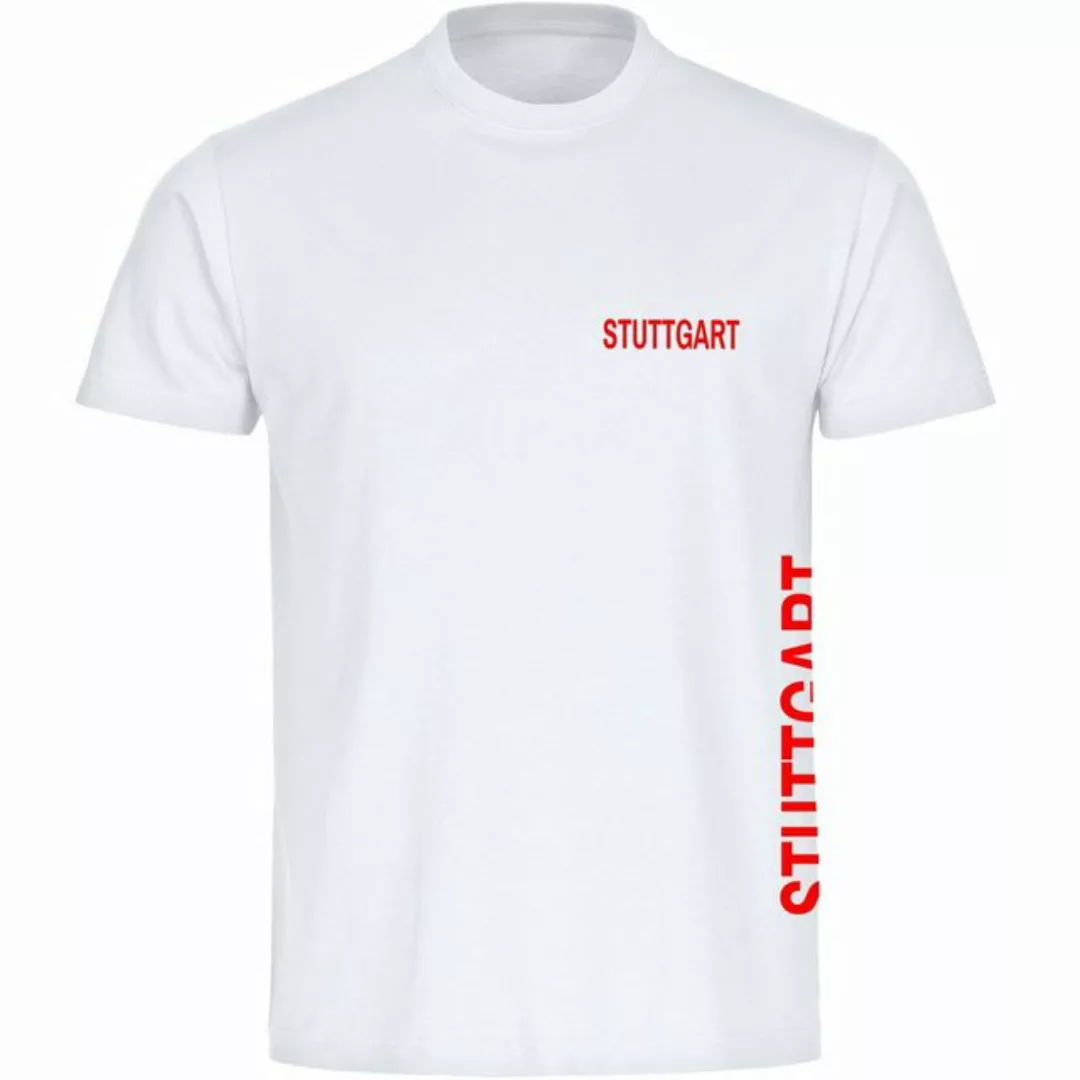 multifanshop T-Shirt Herren Stuttgart - Brust & Seite - Männer günstig online kaufen