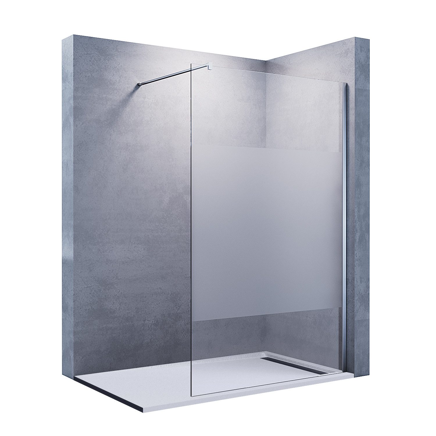 SONNI Walk-in-Dusche Walk-In Dusche,Vollsatiniert/ Teilsatiniert Glas,80-14 günstig online kaufen
