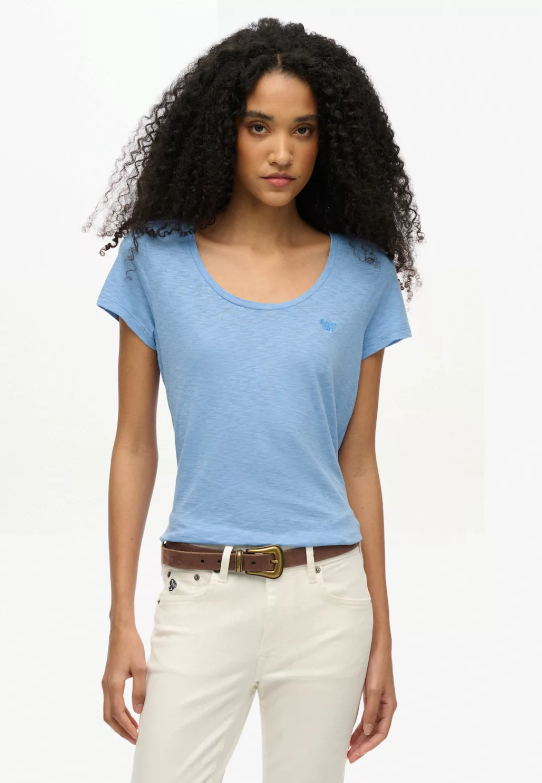 Superdry Kurzarmshirt "SCOOP NECK TEE" günstig online kaufen