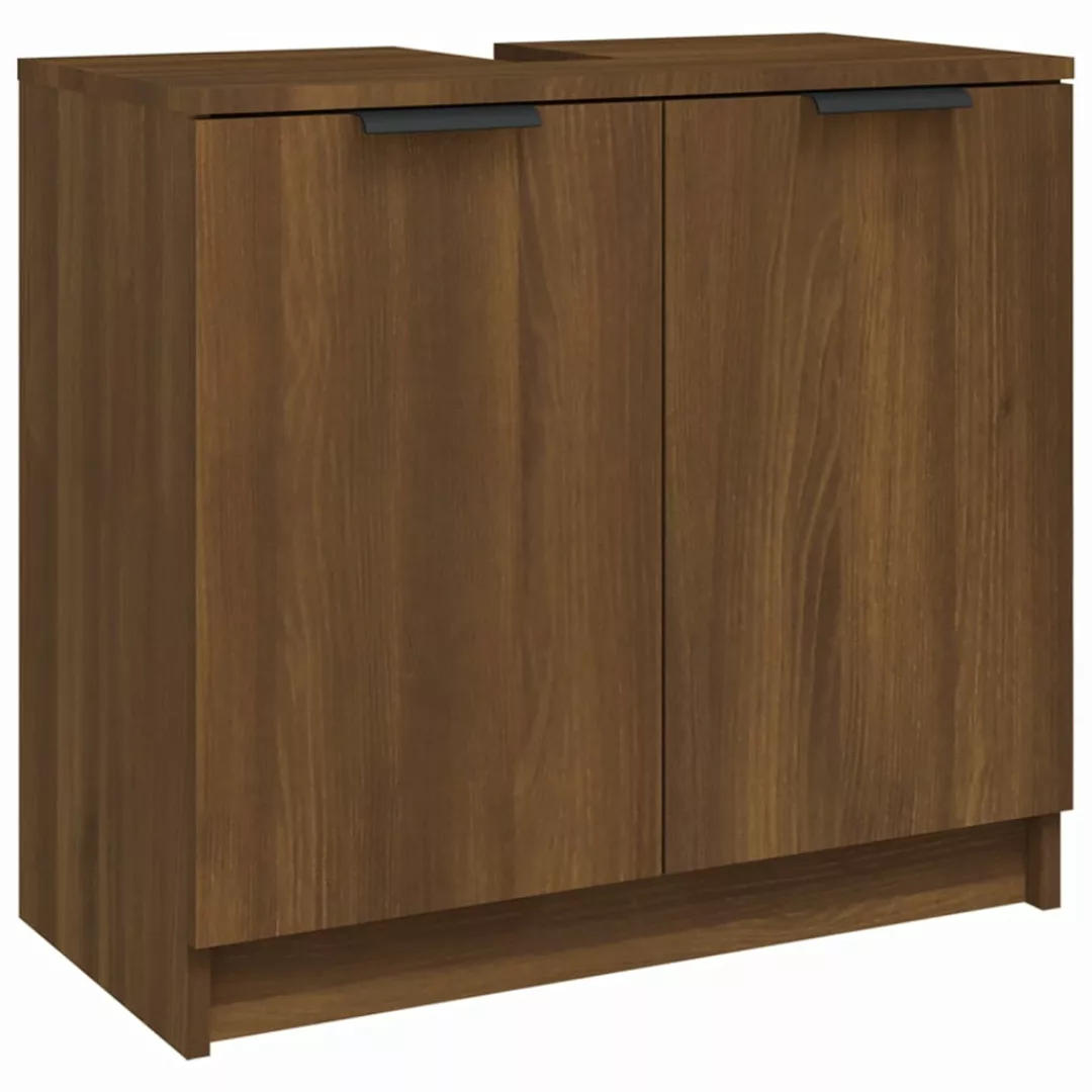 Vidaxl Badezimmerschrank Braun Eiche 64,5x33,5x59 Cm Holzwerkstoff günstig online kaufen