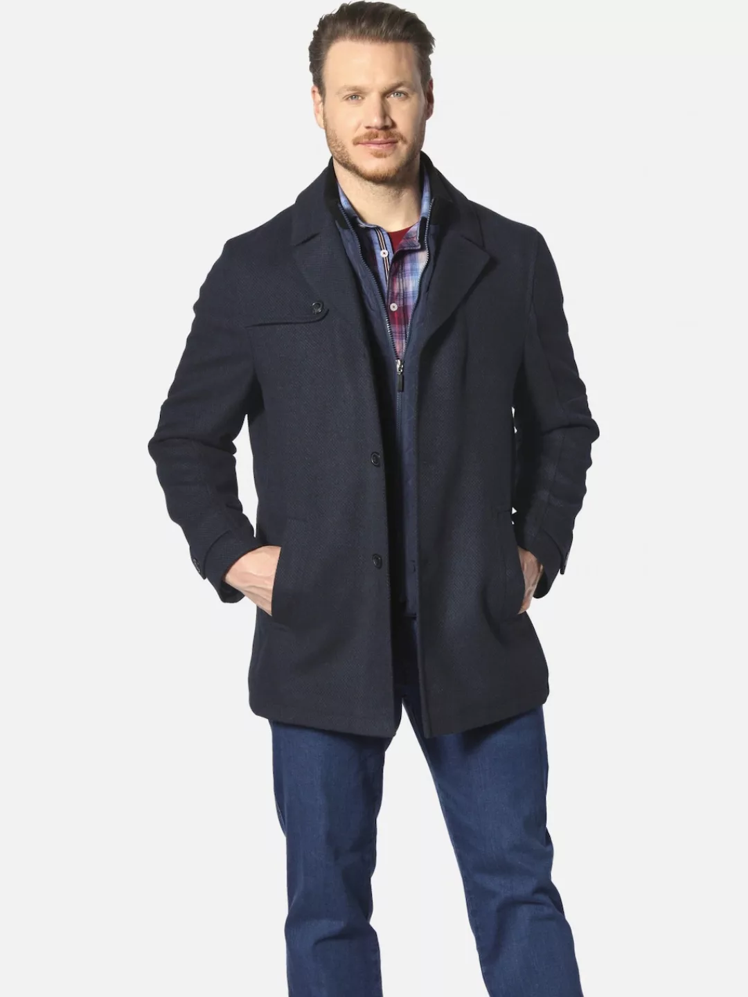 Jan Vanderstorm Langjacke "Jacke TJORVE", (1 St.), elegante Wolljacke günstig online kaufen