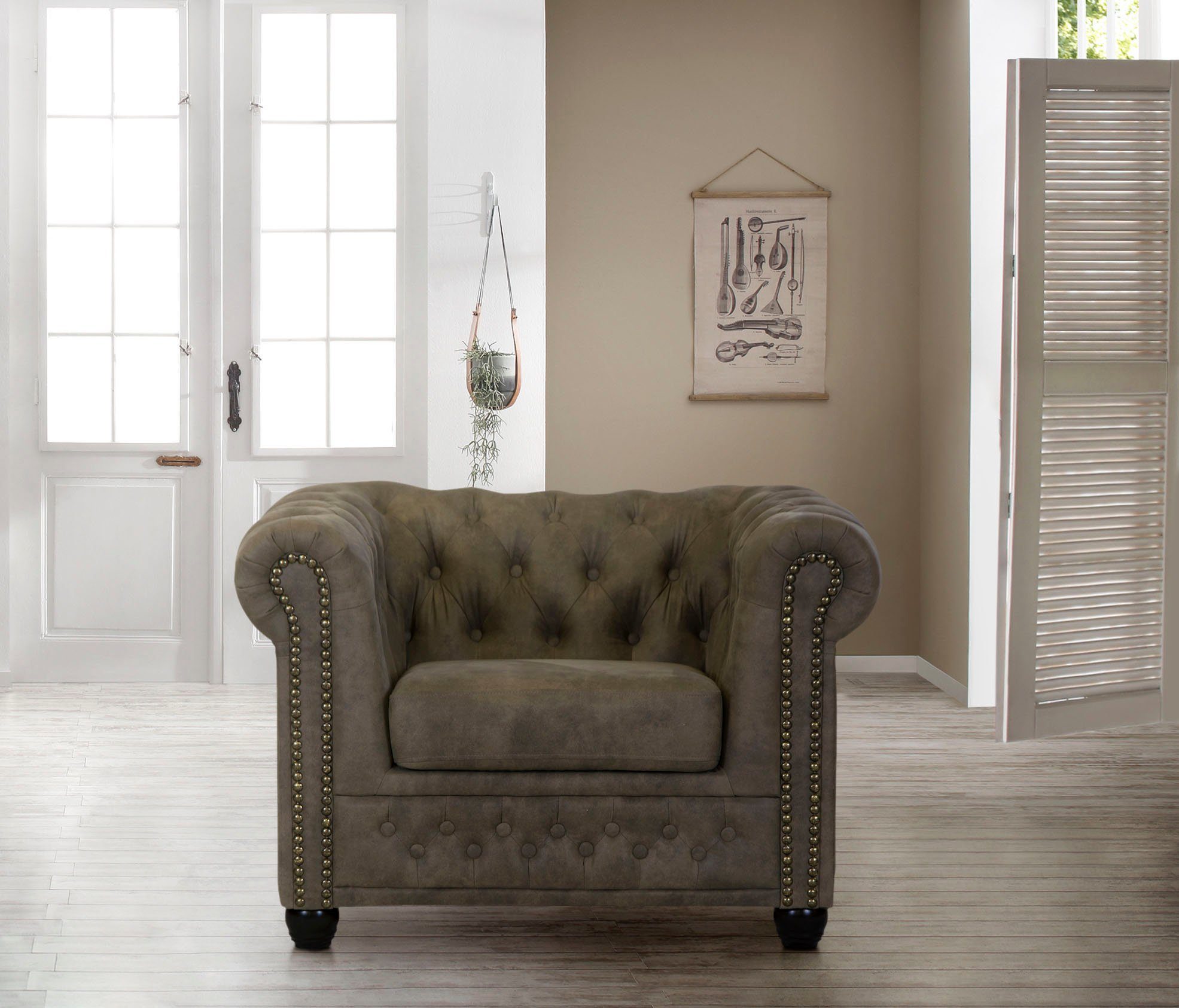 Home affaire Chesterfield-Sessel "Rysum Sessel", passend zur Serie "Rysum" günstig online kaufen