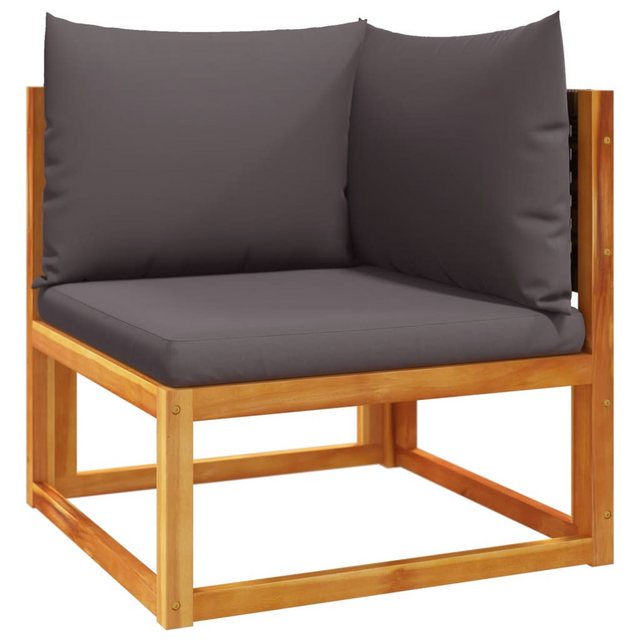 vidaXL Loungesofa Garten-Ecksofa mit Kissen Massivholz Akazie, 1 Teile günstig online kaufen