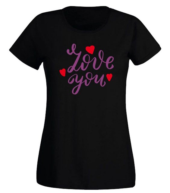 G-graphics T-Shirt Damen T-Shirt - Love you Slim-fit, mit Frontprint, mit S günstig online kaufen