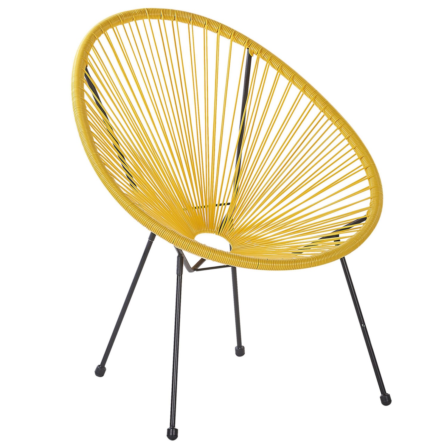 Beliani Cocktailsessel Gelb Schwarz 90x70x87 günstig online kaufen