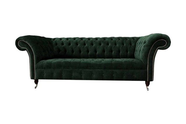 Xlmoebel Sofa Exklusives Drei-Sitzer Grün Sitzmöbel 3er Sofa Couch Design, günstig online kaufen