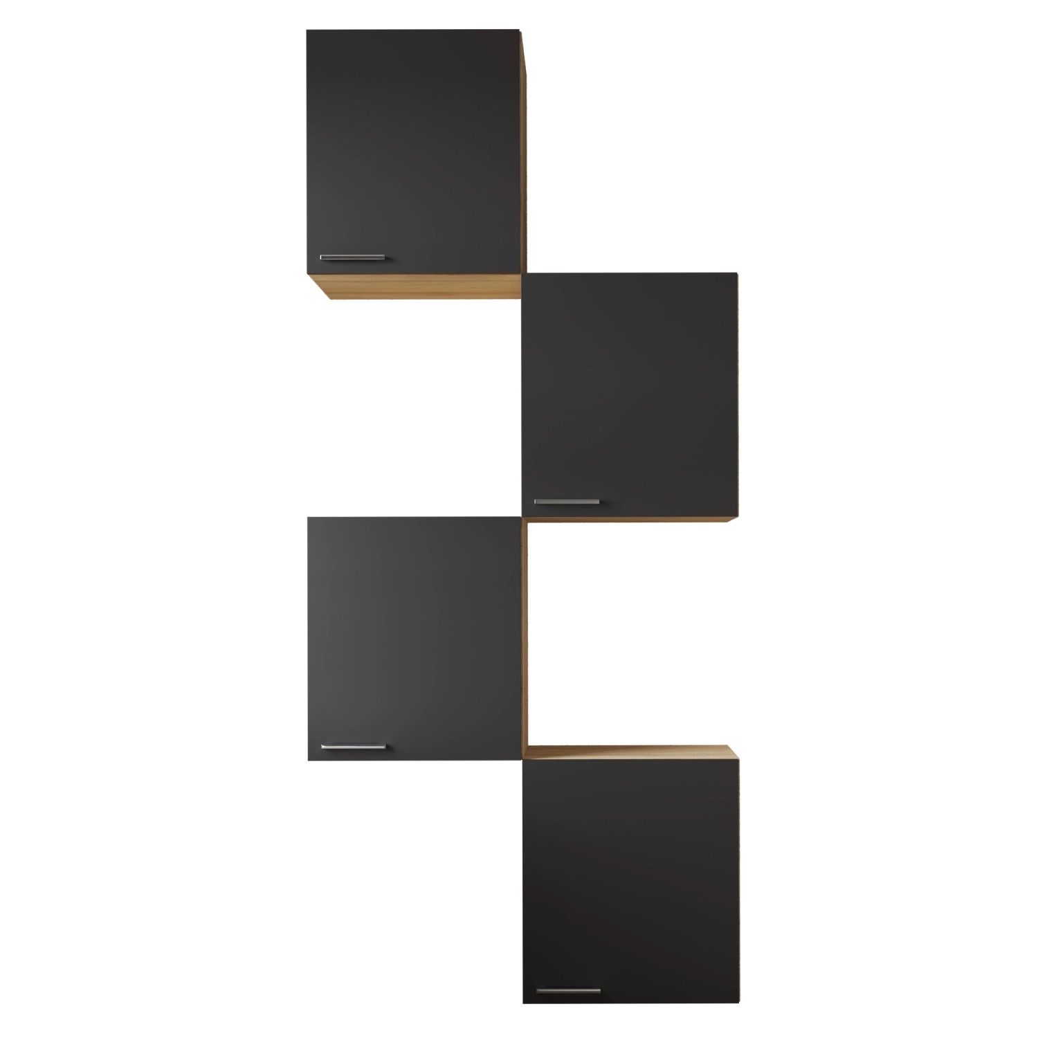 Respekta Küchenmöbel-Set 7 Merle 100 cm Schwarz günstig online kaufen