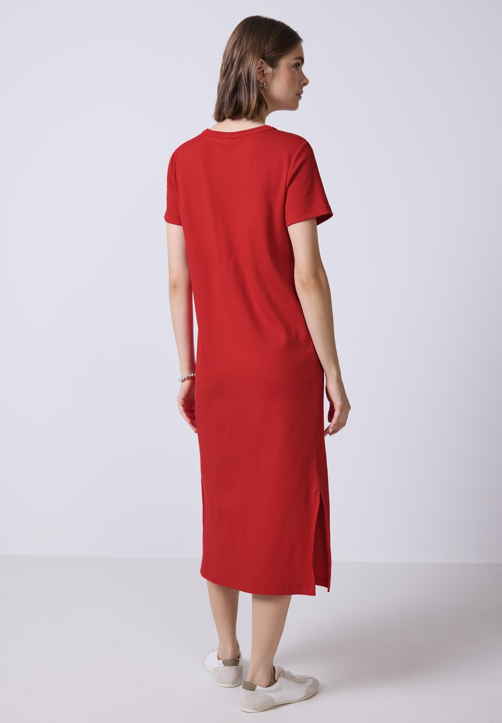 STREET ONE STUDIO Midikleid, mit Rundhalsausschnitt günstig online kaufen