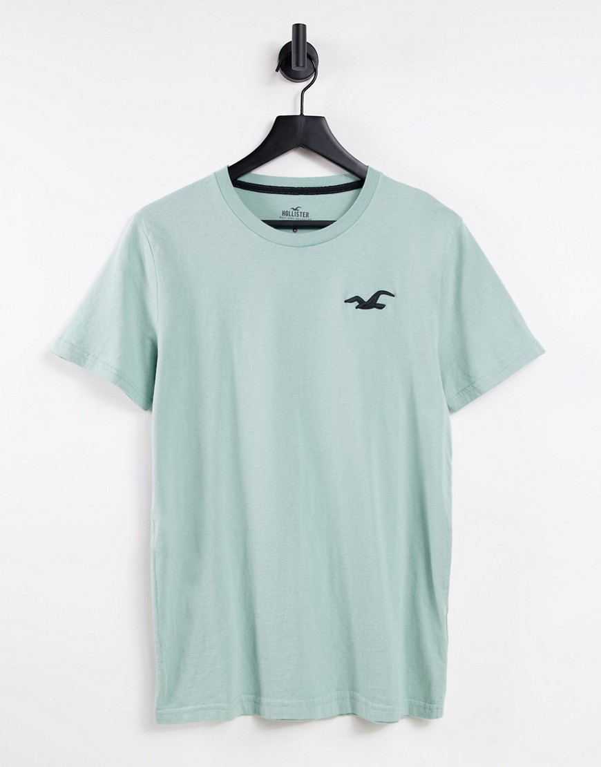 Hollister – Exploded – T-Shirt in Salbeigrün mit Logo günstig online kaufen