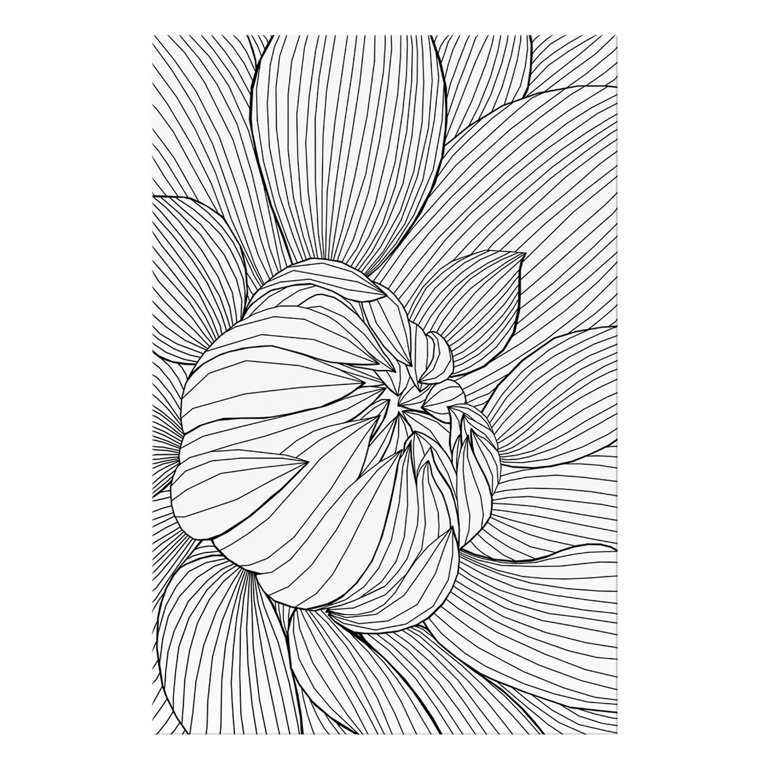 Wandbild - Flower Line (1 Part) Vertical günstig online kaufen