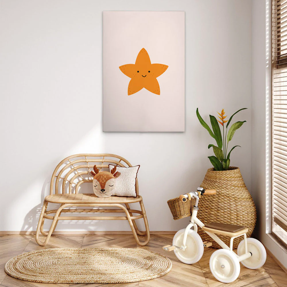 A.S. Création Leinwandbild "Simple Star - Wandbild Beige Gelb Keilrahmen Ku günstig online kaufen