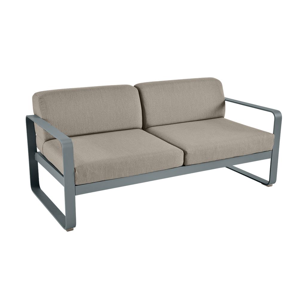 Bellevie Lounge-Sofa 2-Sitzer 26 Gewittergrau B8 Taupegrau günstig online kaufen