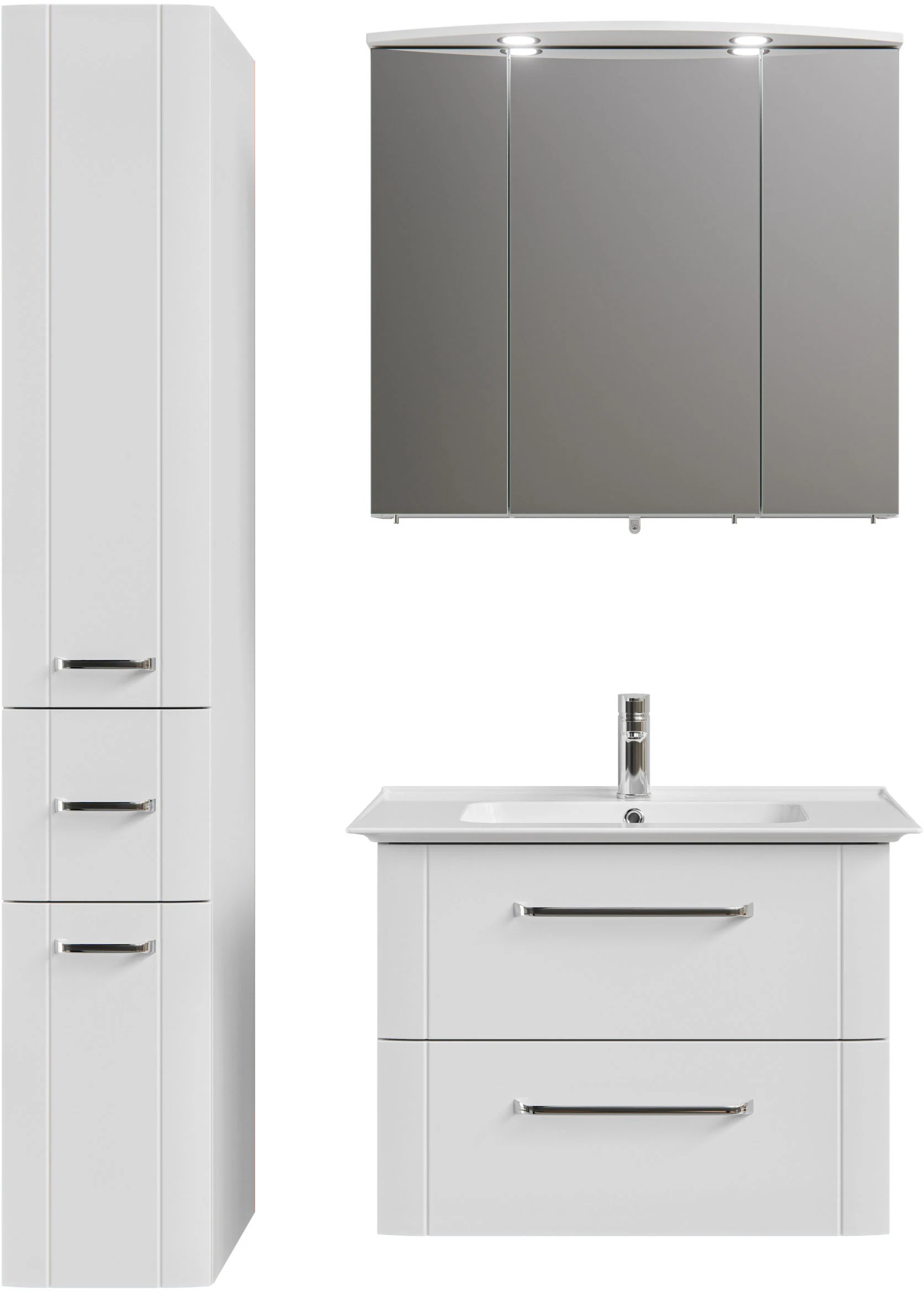 Saphir Badmöbel-Set "Badmöbel-Set Serie 3006 3-teilig Keramik-Waschtisch mi günstig online kaufen