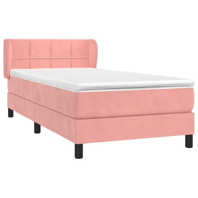 vidaXL Bett Boxspringbett mit Matratze Rosa 90x200 cm Samt günstig online kaufen