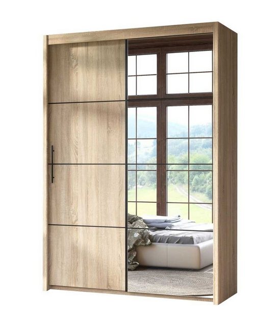 Feldmann-Wohnen Schwebetürenschrank Ivona (1-St) 150x62x216cm, 2-türig mit günstig online kaufen