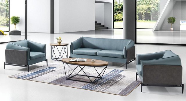 Xlmoebel Sofa Neue 3-Sitzer-Sofagarnitur mit zwei Einzelsesseln, Couch und, günstig online kaufen