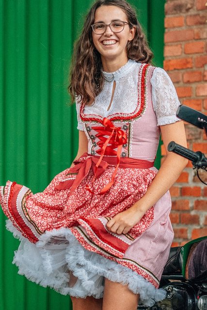 Krüger Madl Dirndl Mini Dirndl 2tlg. - MARGRET - rot günstig online kaufen