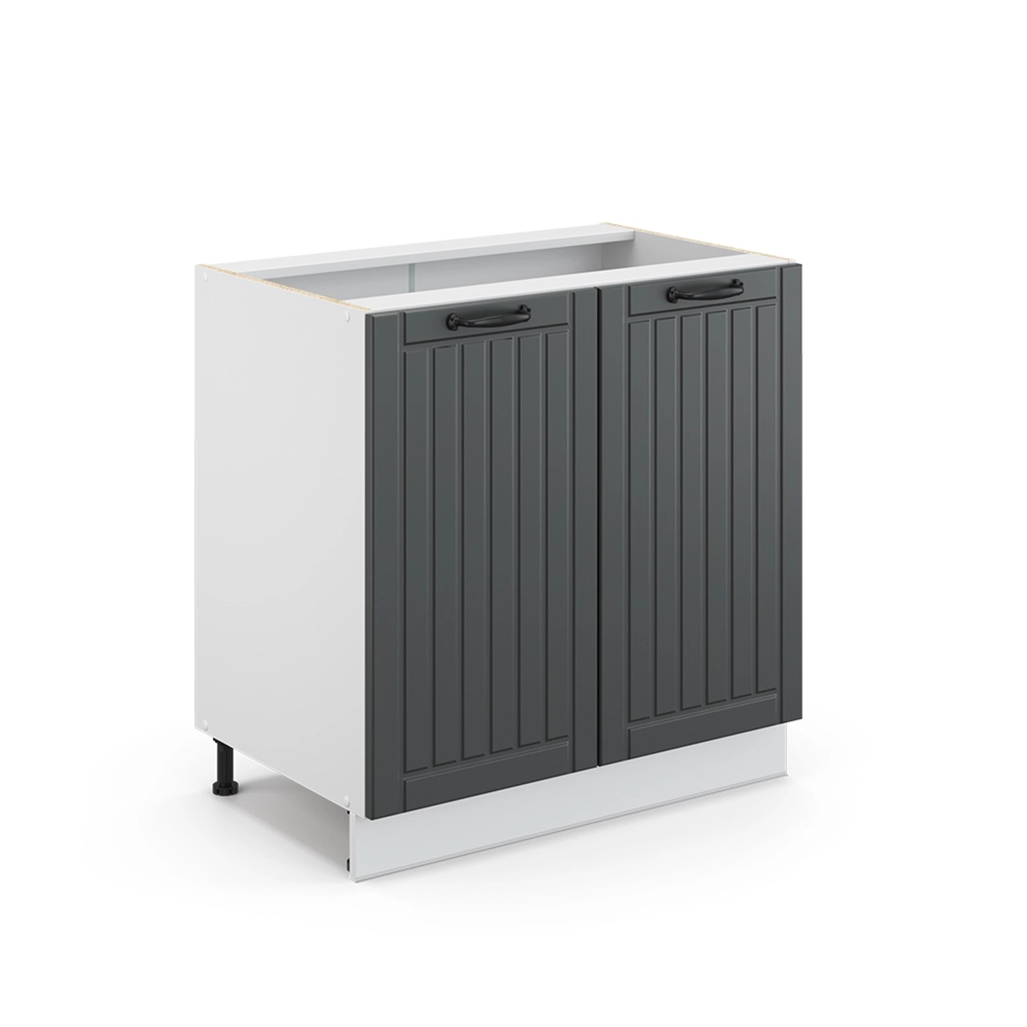 Vicco Midischrank Fame-Line Anthrazit/Weiß 80 x 82 cm mit Regal ohne Arbeit günstig online kaufen