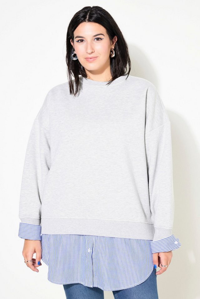 Studio Untold Sweatshirt Sweatshirt oversized Layering-Look Blusen-Details günstig online kaufen