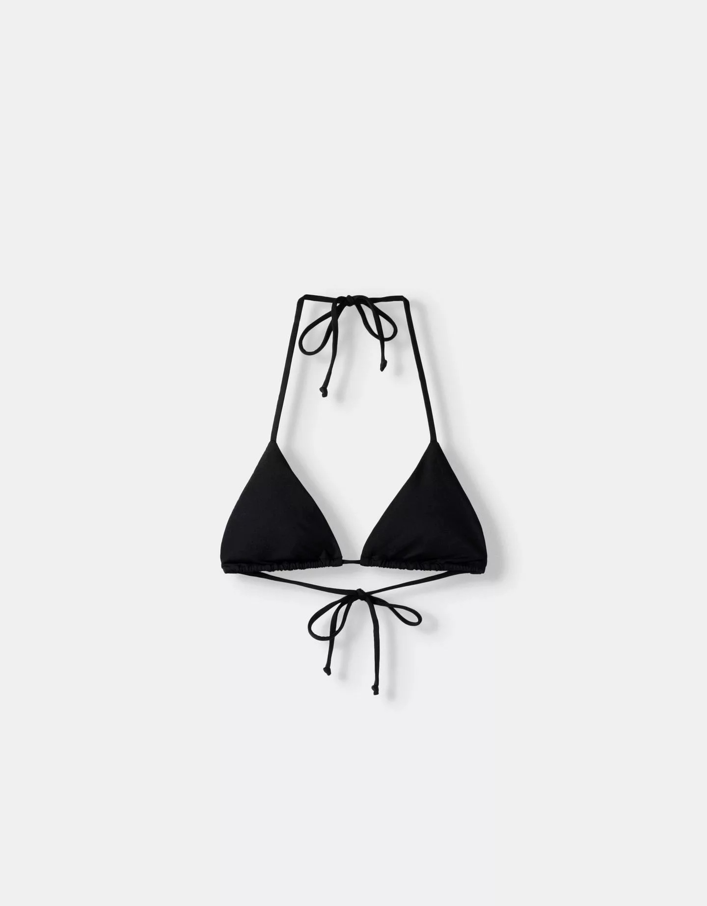 Bershka Bikinioberteil Mit Schmalen Bändern Damen Xs Schwarz günstig online kaufen