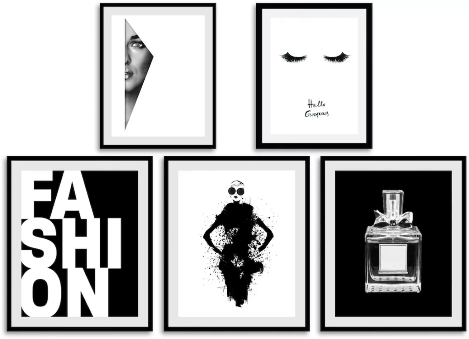 queence Bild "Fashion", Abstrakt, (5 St.), gerahmt günstig online kaufen