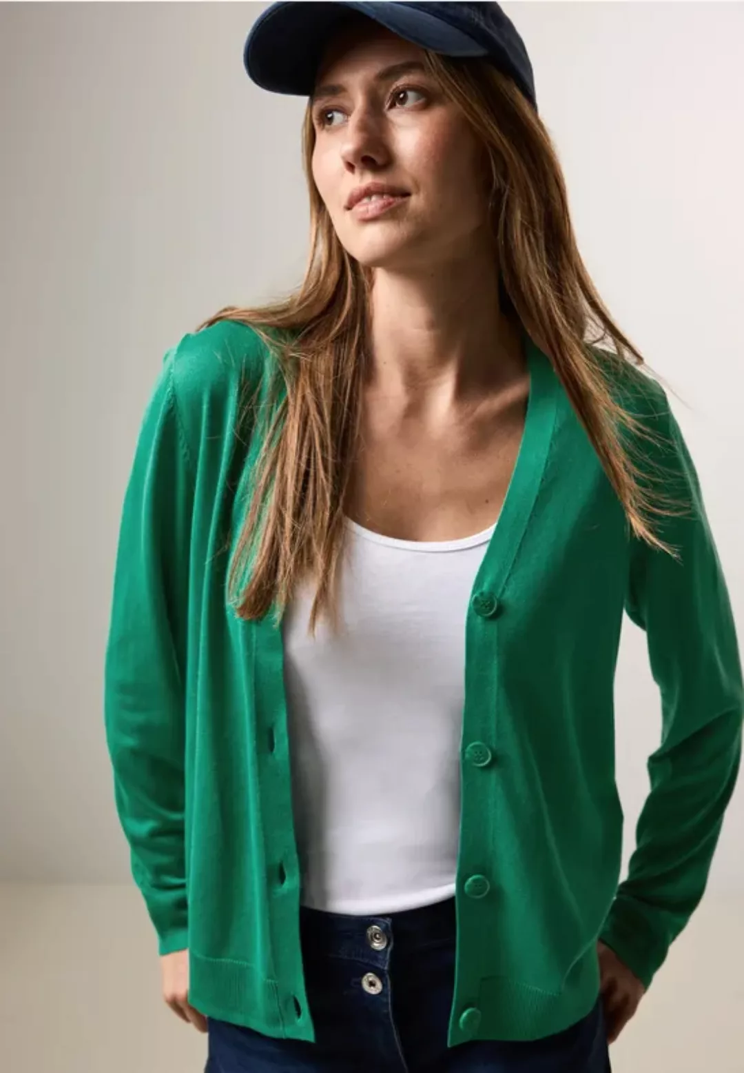 Cecil Strickjacke - dünner Cardigan mit Knopfverschluss - Feinstrickcardiga günstig online kaufen