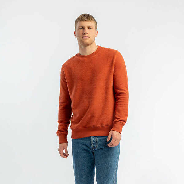 Fleece Sweatshirt Aus Gebürsteter Bio-baumwolle günstig online kaufen