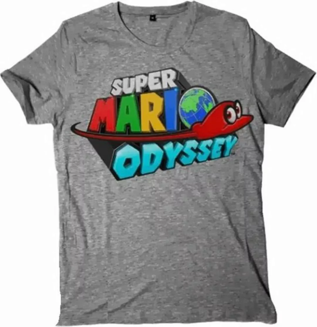 Super Mario T-Shirt SUPER MARIO Odyssey World T-Shirt Grau meliert günstig online kaufen