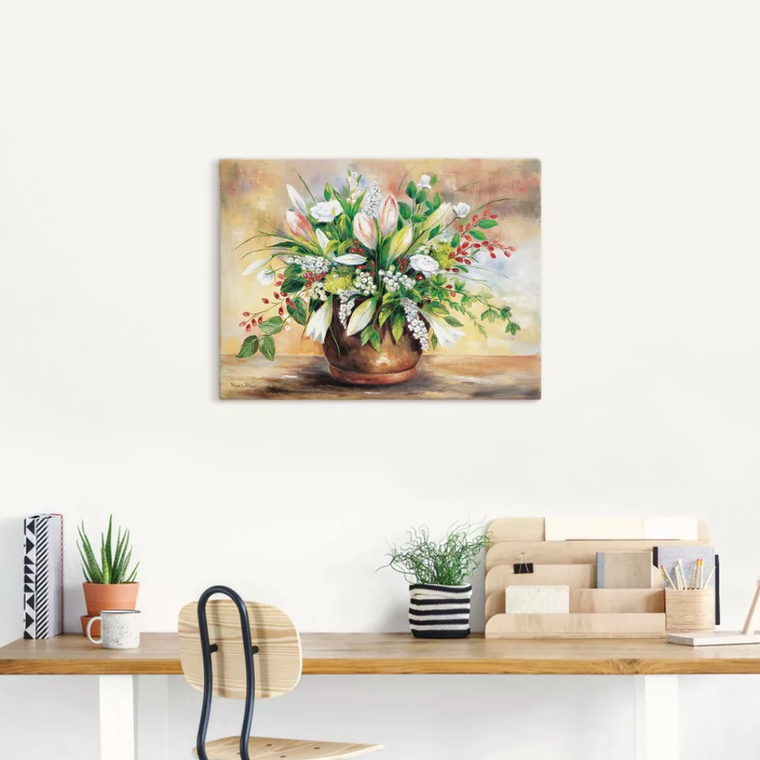 Artland Wandbild "Blütenverschönerung", Blumen, (1 St.), als Leinwandbild, günstig online kaufen