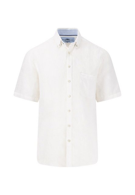 FYNCH-HATTON Kurzarmhemd Premium Linen, B.D., 1/2 white günstig online kaufen