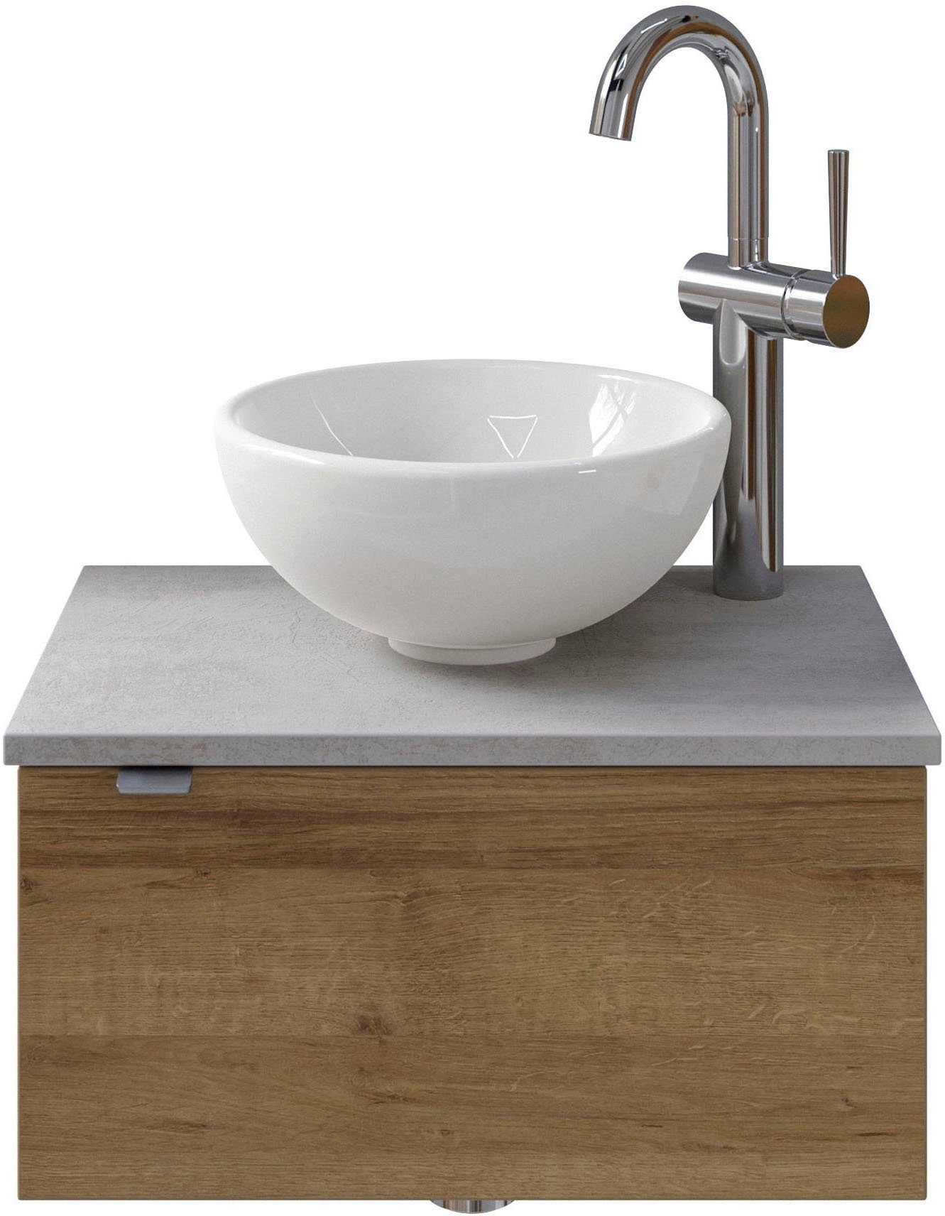 Saphir Waschtisch "Serie 6915 Waschschale mit Unterschrank für Gästebad, Gä günstig online kaufen