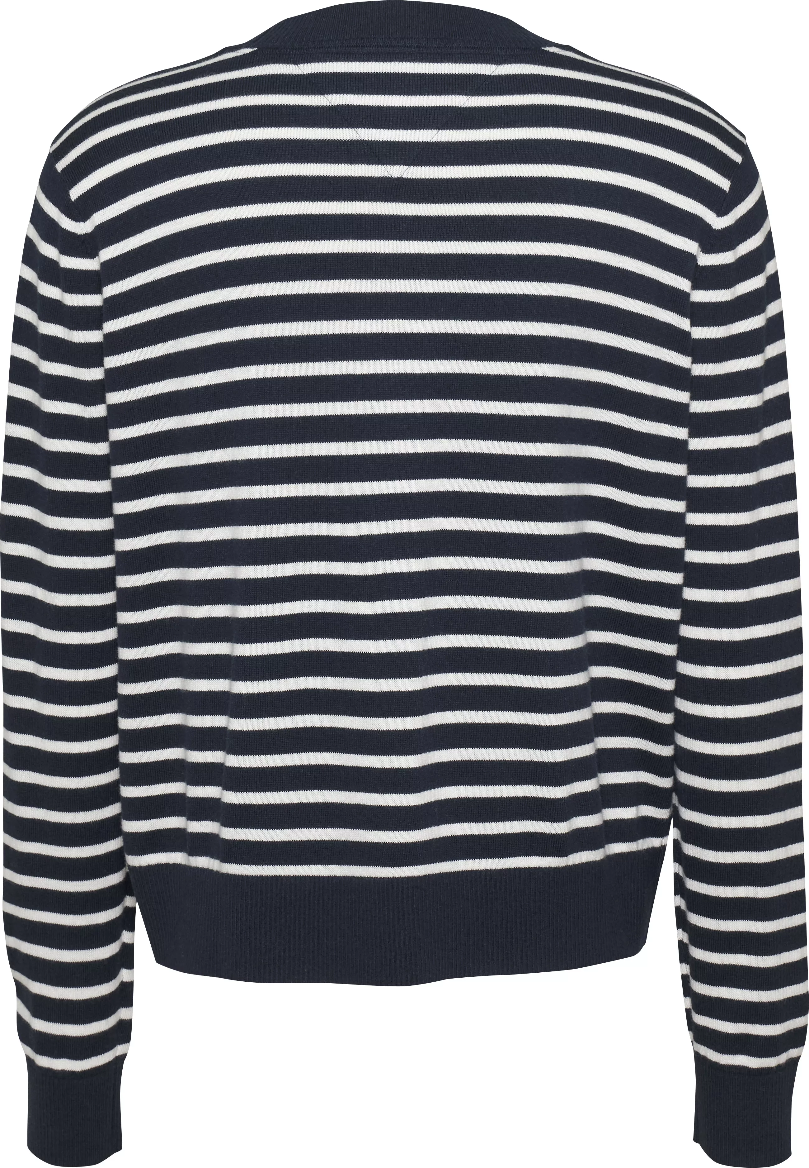 Tommy Jeans Strickpullover "TJW ESSENTIAL VNECK SWEATER EXT", mit Logostick günstig online kaufen