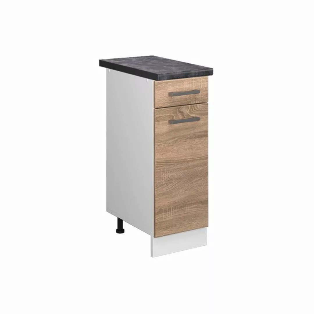 Vicco Unterschrank R-Line, Sonoma/Weiß, 30 cm ohne Arbeitsplatte günstig online kaufen