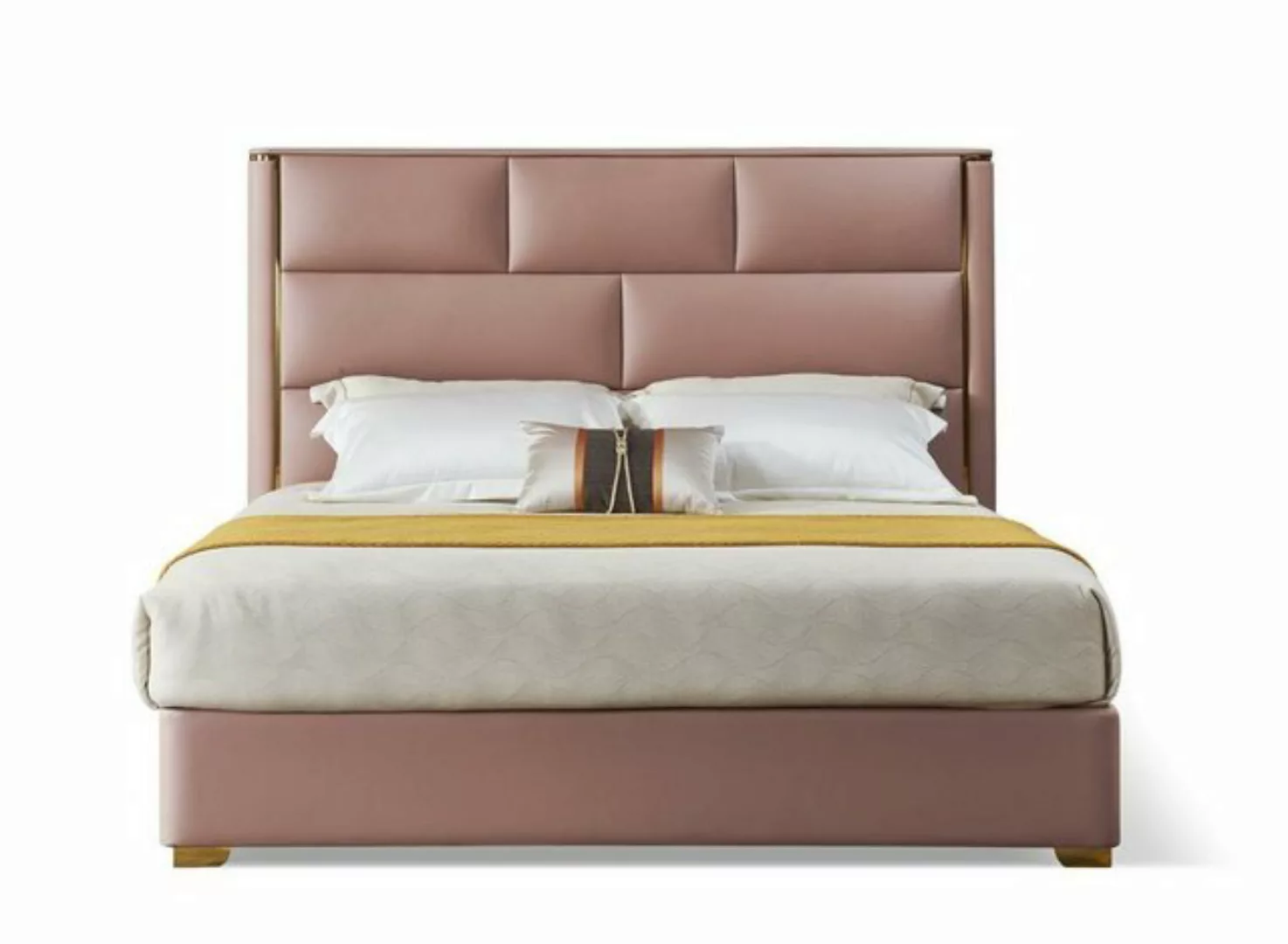 JVmoebel Bett, Designer Bett Schlafzimmer Betten Leder Hotel Luxus Polster günstig online kaufen